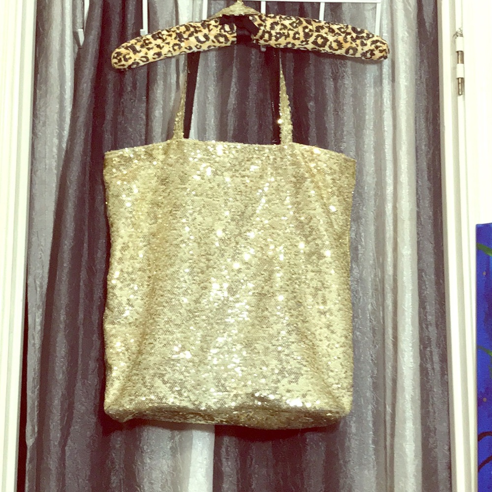 Gold sequin purse